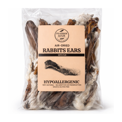 Feather and Fur Rabbit Ears with Fur