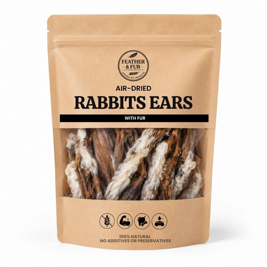 Feather and Fur Rabbit Ears with Fur