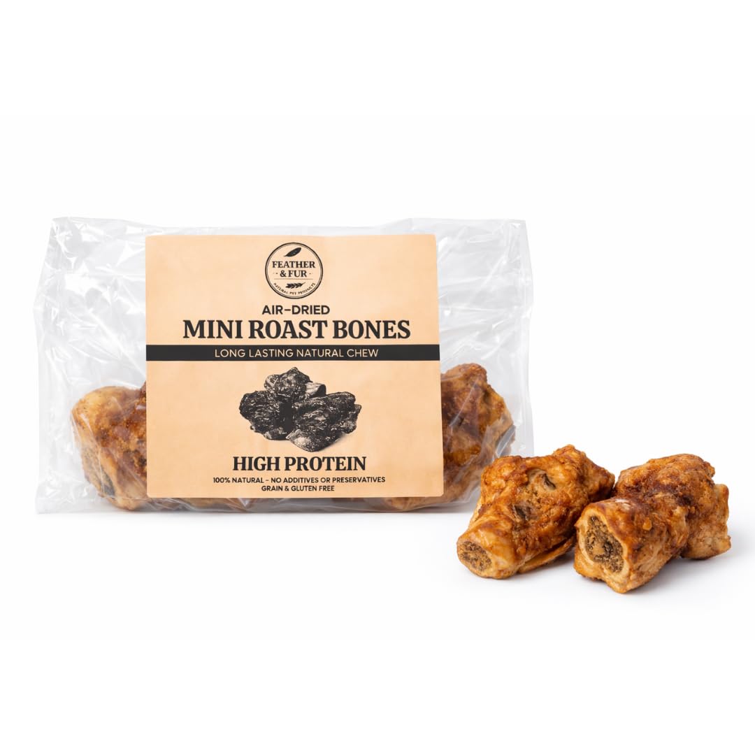 Feather and Fur 100% natural British beef mini roast bones for dogs